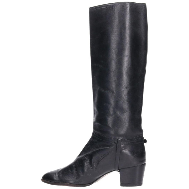 Genuine leather long boots Women's 22.0cm /saa009171