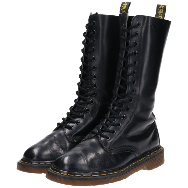 Dr. Martens 14-hole boots, made in the UK, UK4, women's 8.9" /saa009334