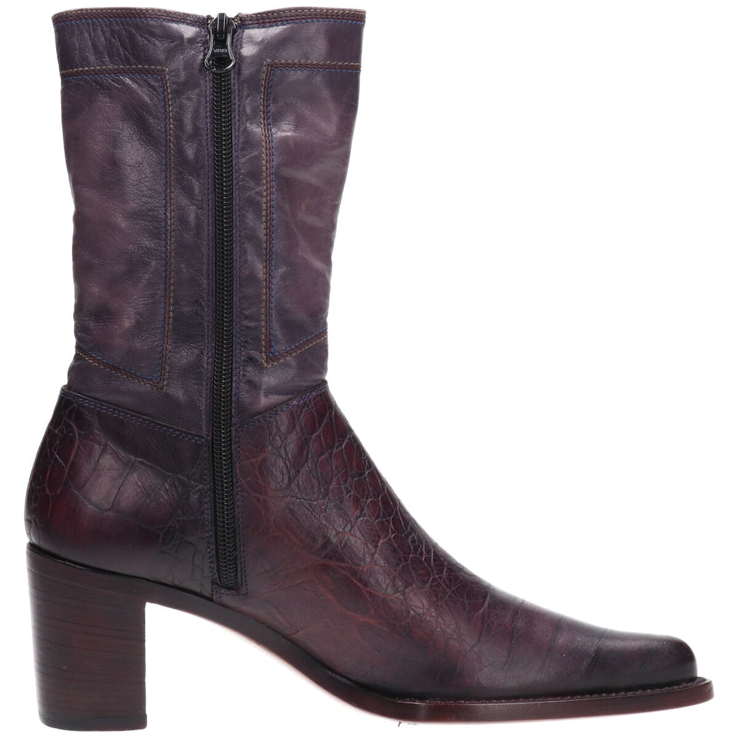 ROCCOP Side Zip Boots Made in Italy EUR 37 1/2 Women's 24.0cm /saa009404