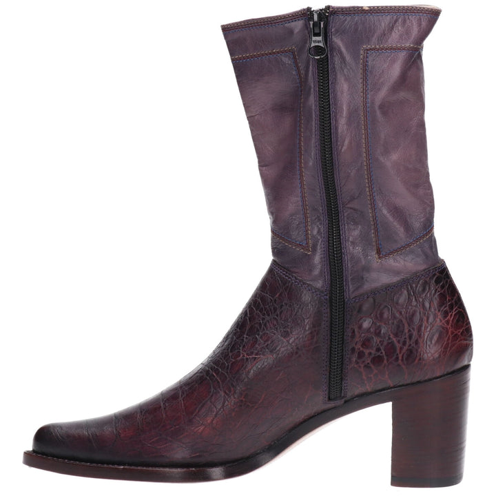 ROCCOP Side Zip Boots Made in Italy EUR 37 1/2 Women's 24.0cm /saa009404