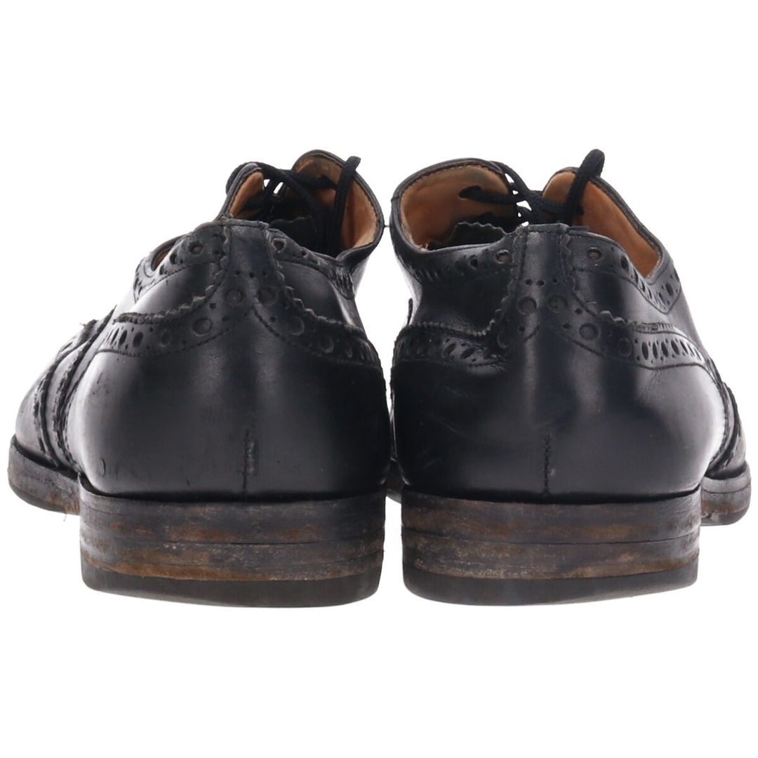 Church's 3 Cities Wingtip Shoes 70F Men's 10.4" equivalent Vintage /saa009634 Men's 26.5cm genuine leather black type Vintage Second Hand