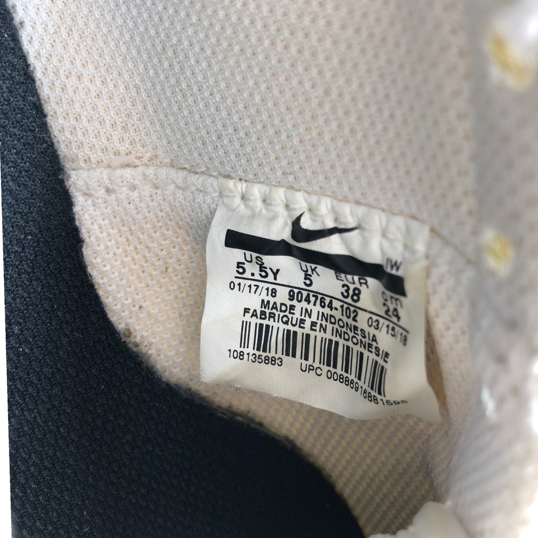 Nike Leather Cortez Logo Patch Sneakers Made in Indonesia 5.5Y Women's 24.0cm leather white type Vintage Second Hand