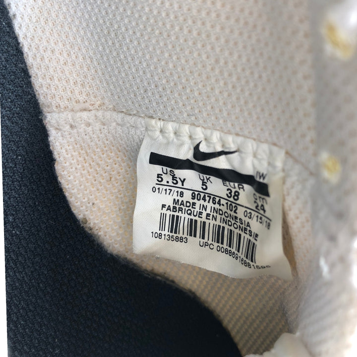 Nike Leather Cortez Logo Patch Sneakers Made in Indonesia 5.5Y Women's 24.0cm leather white type Vintage Second Hand