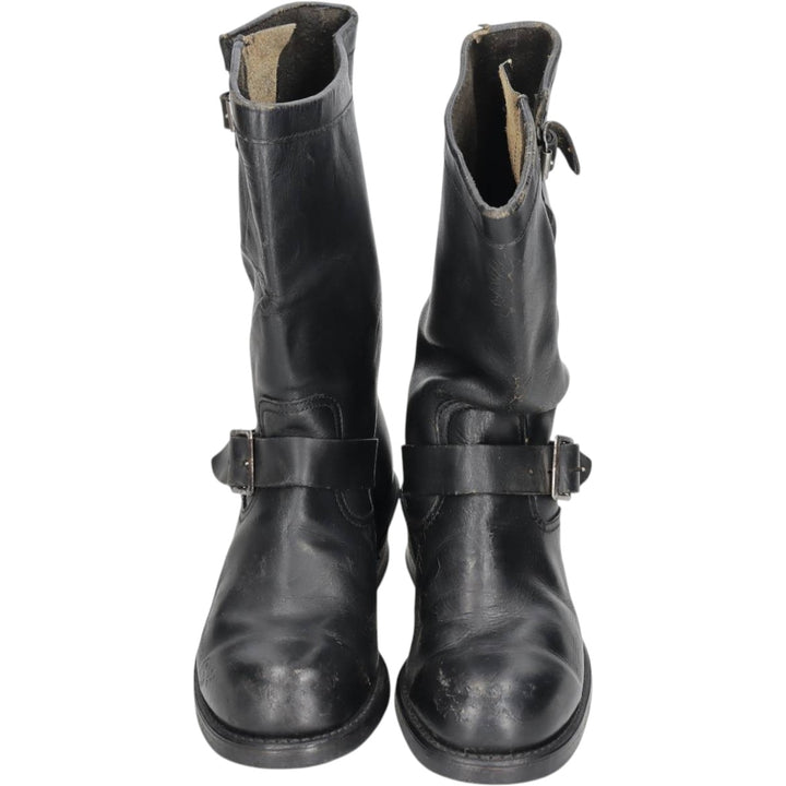 Platform Steel Toe Engineer Boots, Size 7 1/2 E Men's 26.0cm genuine leather black type Vintage Second Hand