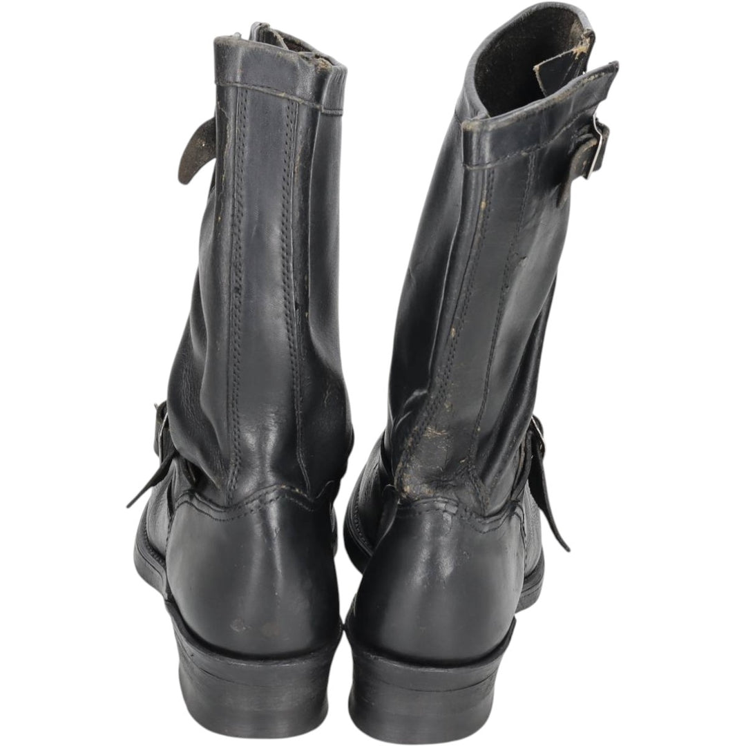 Platform Steel Toe Engineer Boots, Size 7 1/2 E Men's 26.0cm genuine leather black type Vintage Second Hand