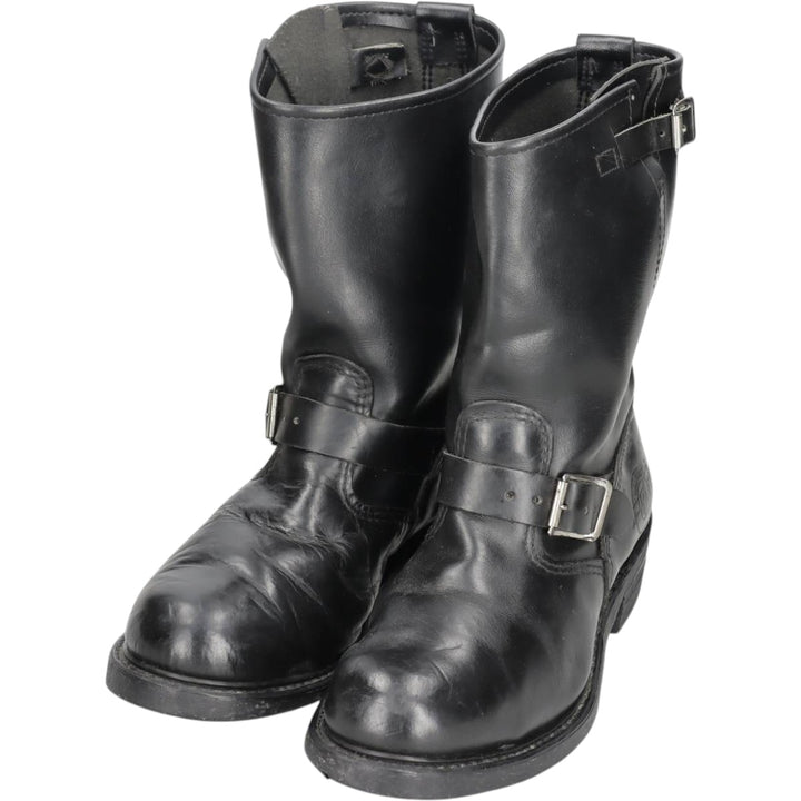 Brahma platform engineer boots, made in USA, size 8 1/2 Men's 26.5cm unclear black type Vintage Second Hand