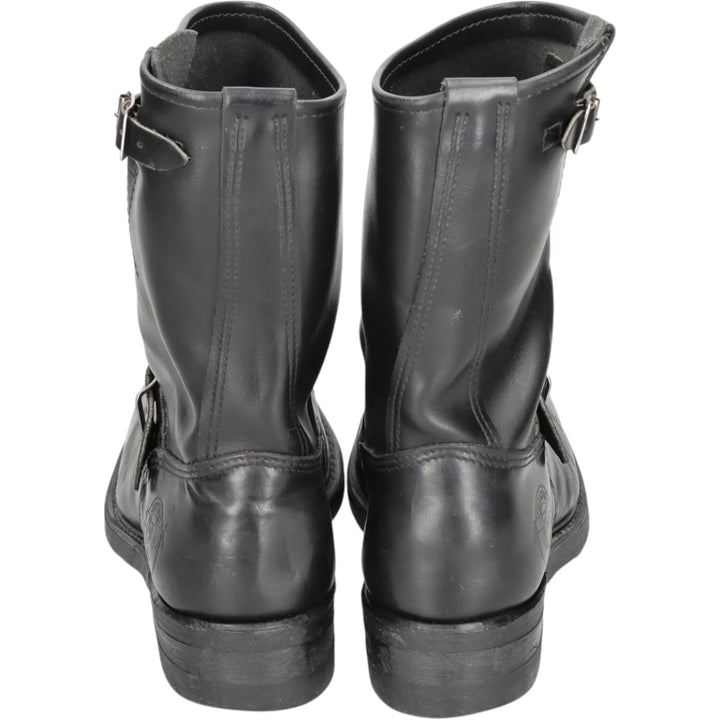 Brahma platform engineer boots, made in USA, size 8 1/2 Men's 26.5cm unclear black type Vintage Second Hand