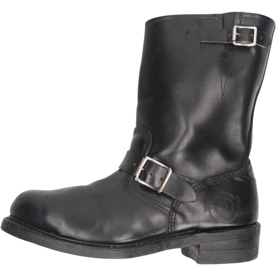 Brahma platform engineer boots, made in USA, size 8 1/2 Men's 26.5cm unclear black type Vintage Second Hand