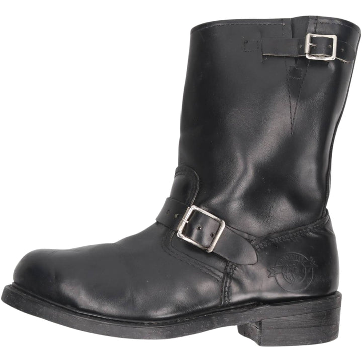 Brahma platform engineer boots, made in USA, size 8 1/2 Men's 26.5cm unclear black type Vintage Second Hand