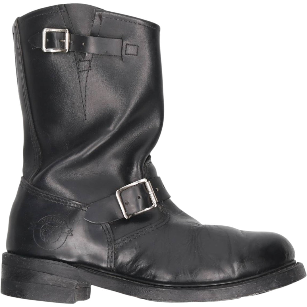 Brahma platform engineer boots, made in USA, size 8 1/2 Men's 26.5cm unclear black type Vintage Second Hand