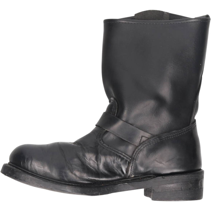 Brahma platform engineer boots, made in USA, size 8 1/2 Men's 26.5cm unclear black type Vintage Second Hand