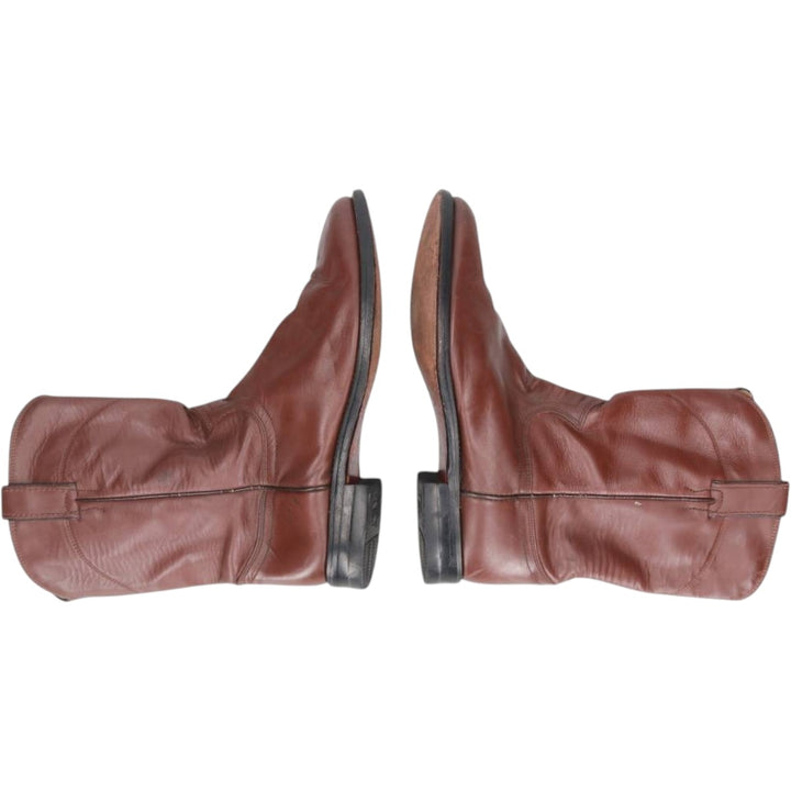Justin 3404 Western Boots, Size 9 1/2 D Men's 27.5cm genuine leather brown type Vintage Second Hand
