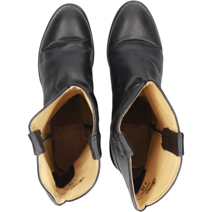 Justin 3133 Western Boots, Size 9 EE Men's 27.0cm genuine leather black type Vintage Second Hand