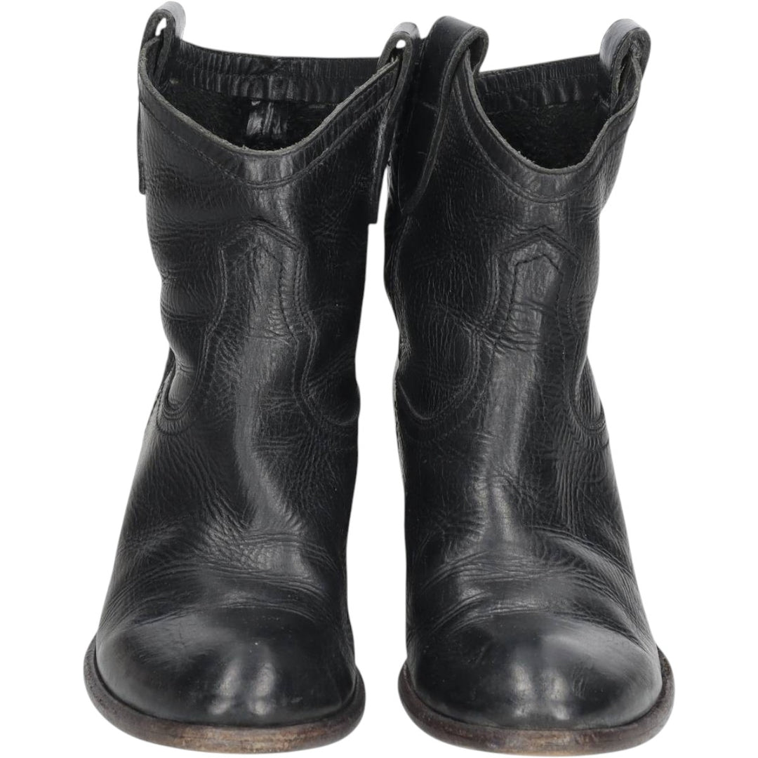 FRYE Short Western Boots Men's 26.0cm unclear black type Vintage Second Hand