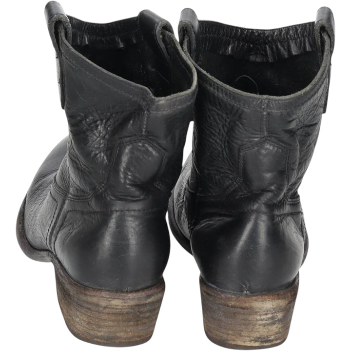 FRYE Short Western Boots Men's 26.0cm unclear black type Vintage Second Hand