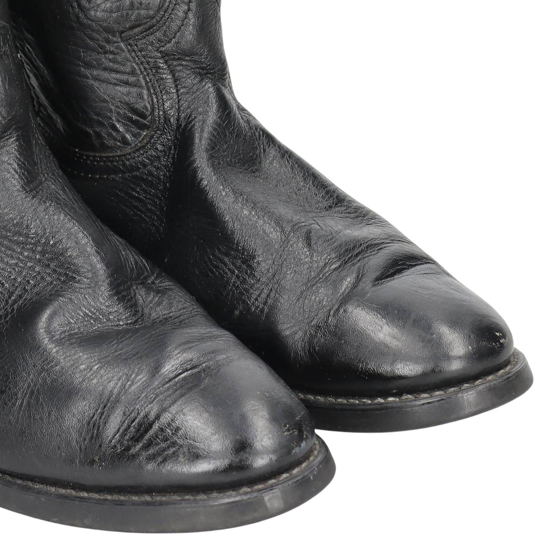 Western boots, made in USA, size 8D Men's 26.0cm genuine leather black type Vintage Second Hand
