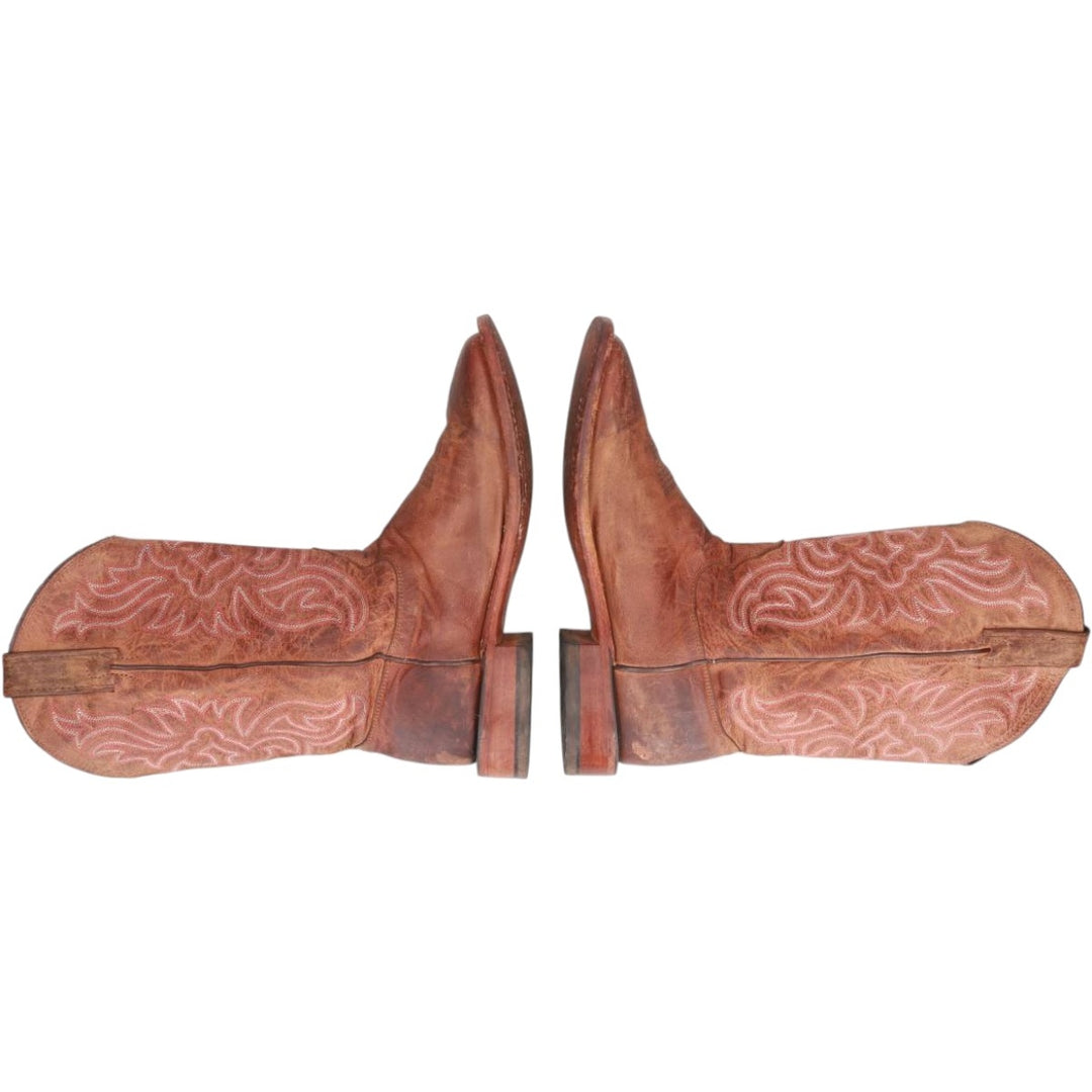 Tony Lama Western Boots, Made in USA, Size 9B Women's 27.0cm unclear red type reddish brown Vintage Second Hand