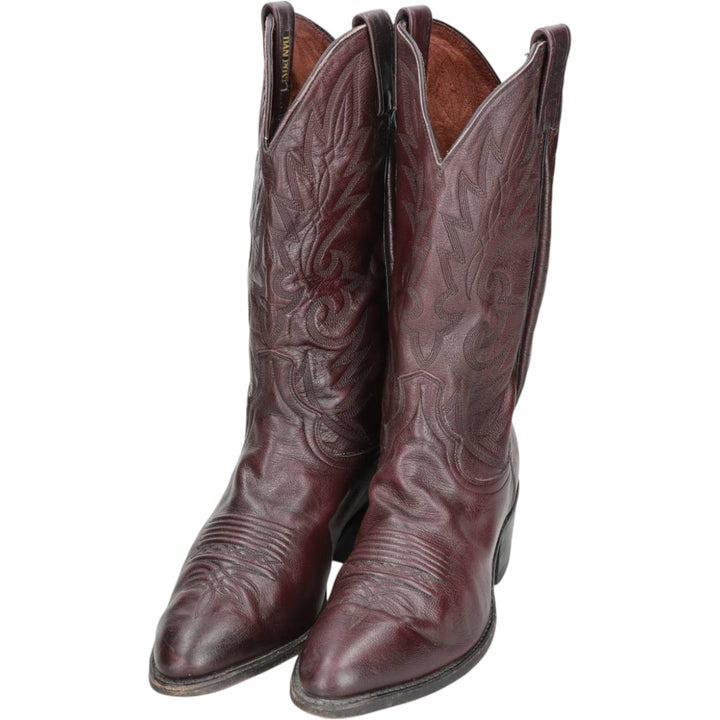 Danpost Platform Western Boots, Size 9 1/2 EW Men's 27.0cm unclear burgundy type Vintage Second Hand