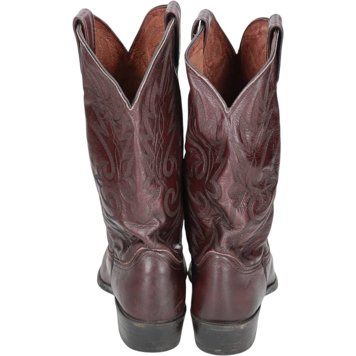 Danpost Platform Western Boots, Size 9 1/2 EW Men's 27.0cm unclear burgundy type Vintage Second Hand