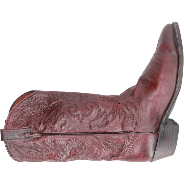 Danpost Platform Western Boots, Size 9 1/2 EW Men's 27.0cm unclear burgundy type Vintage Second Hand