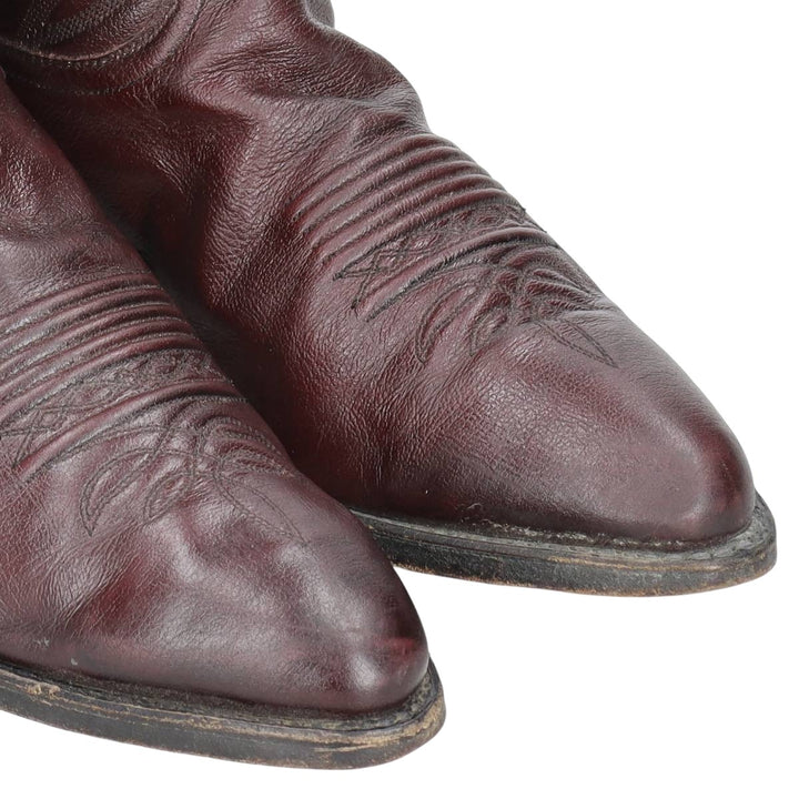 Danpost Platform Western Boots, Size 9 1/2 EW Men's 27.0cm unclear burgundy type Vintage Second Hand