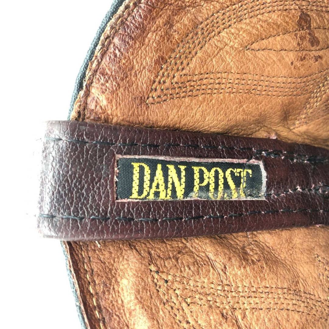 Danpost Platform Western Boots, Size 9 1/2 EW Men's 27.0cm unclear burgundy type Vintage Second Hand