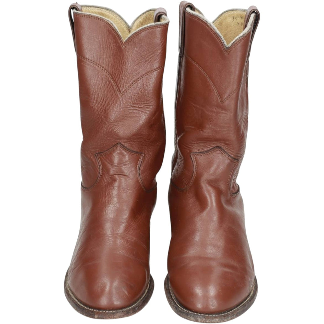 Justin Western Boots, Made in USA, Size 7 1/2D Men's 25.5cm unclear brown type Vintage Second Hand