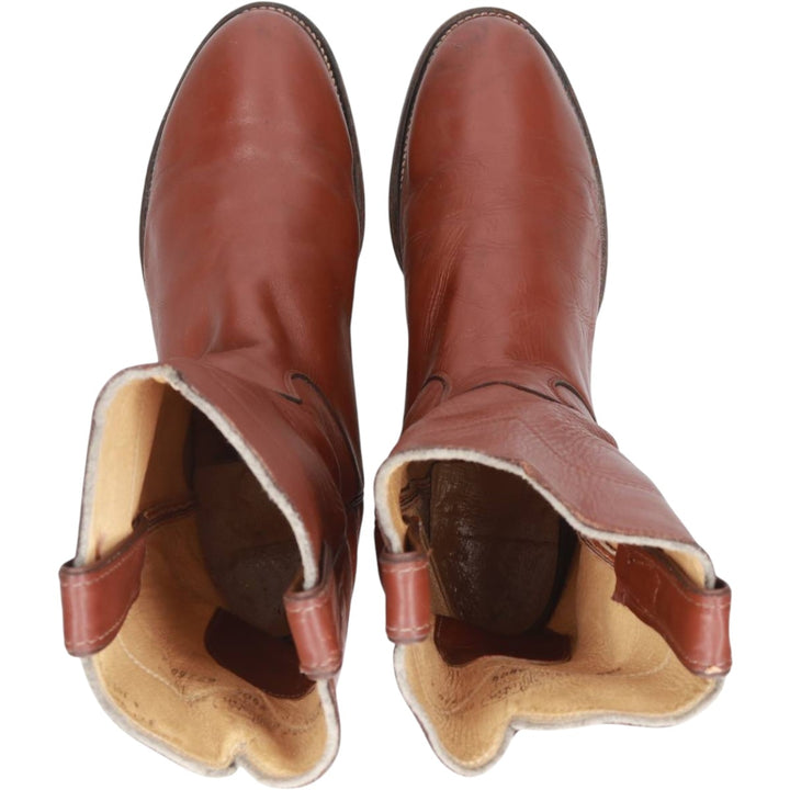 Justin Western Boots, Made in USA, Size 7 1/2D Men's 25.5cm unclear brown type Vintage Second Hand