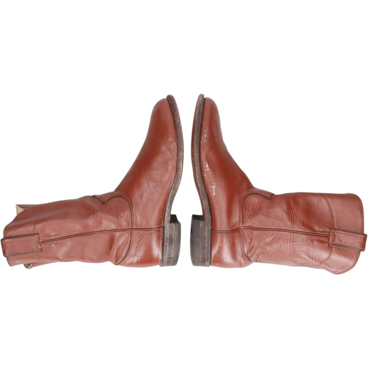 Justin Western Boots, Made in USA, Size 7 1/2D Men's 25.5cm unclear brown type Vintage Second Hand