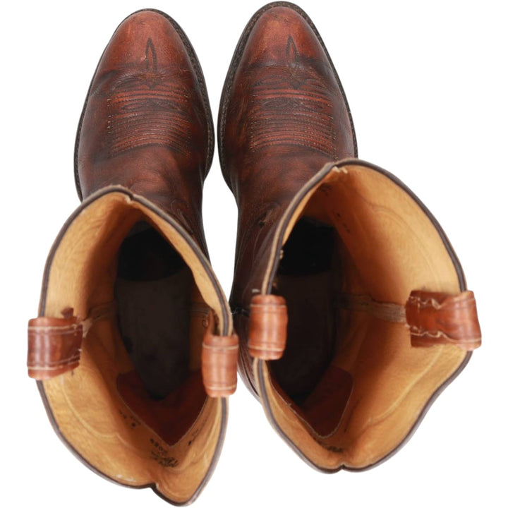 Tony Lama all-over print platform Western boots, size 8EE Men's 26.0cm unclear brown type Vintage Second Hand