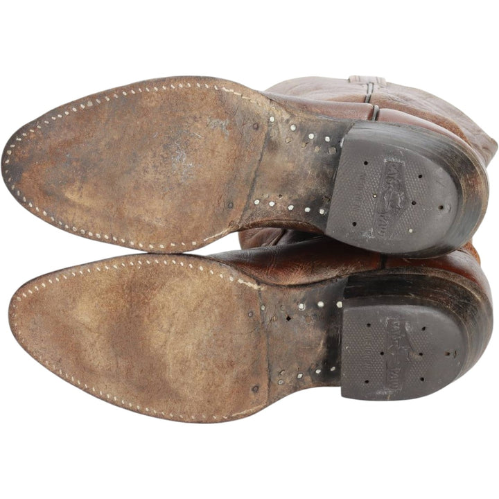 Tony Lama all-over print platform Western boots, size 8EE Men's 26.0cm unclear brown type Vintage Second Hand