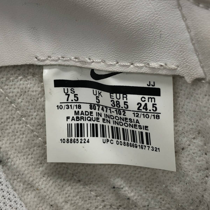 Nike Classic Cortez Leather sneakers, size 7.5 Women's 23.5cm unclear white type Vintage Second Hand