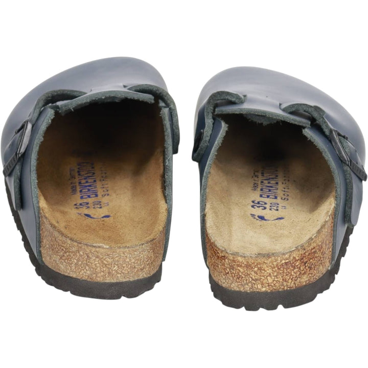 Birkenstock Boston clog sandals, made in Germany, size 36 Women's 23.0cm unclear Navy blue Vintage Second Hand