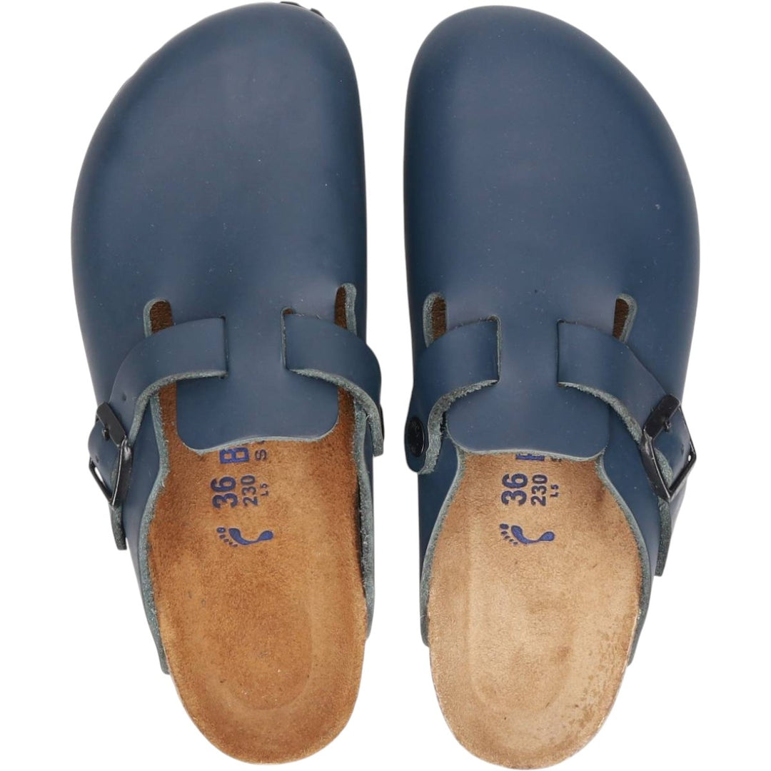 Birkenstock Boston clog sandals, made in Germany, size 36 Women's 23.0cm unclear Navy blue Vintage Second Hand