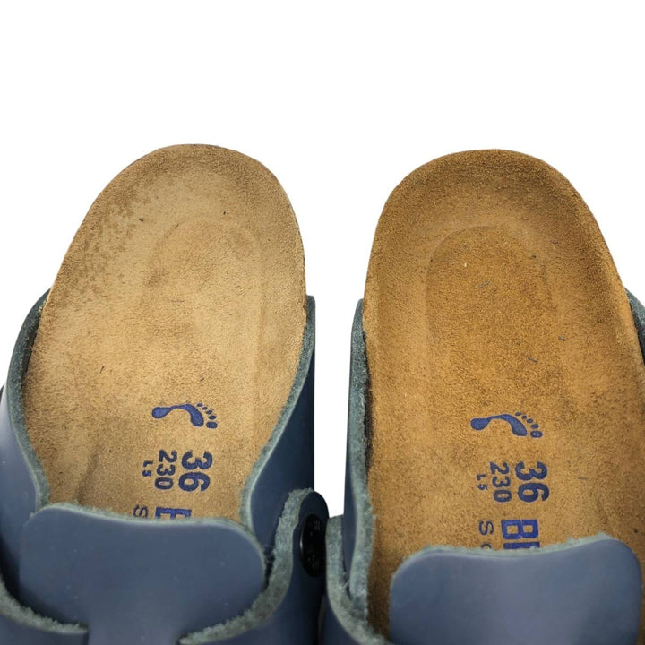 Birkenstock Boston clog sandals, made in Germany, size 36 Women's 23.0cm unclear Navy blue Vintage Second Hand