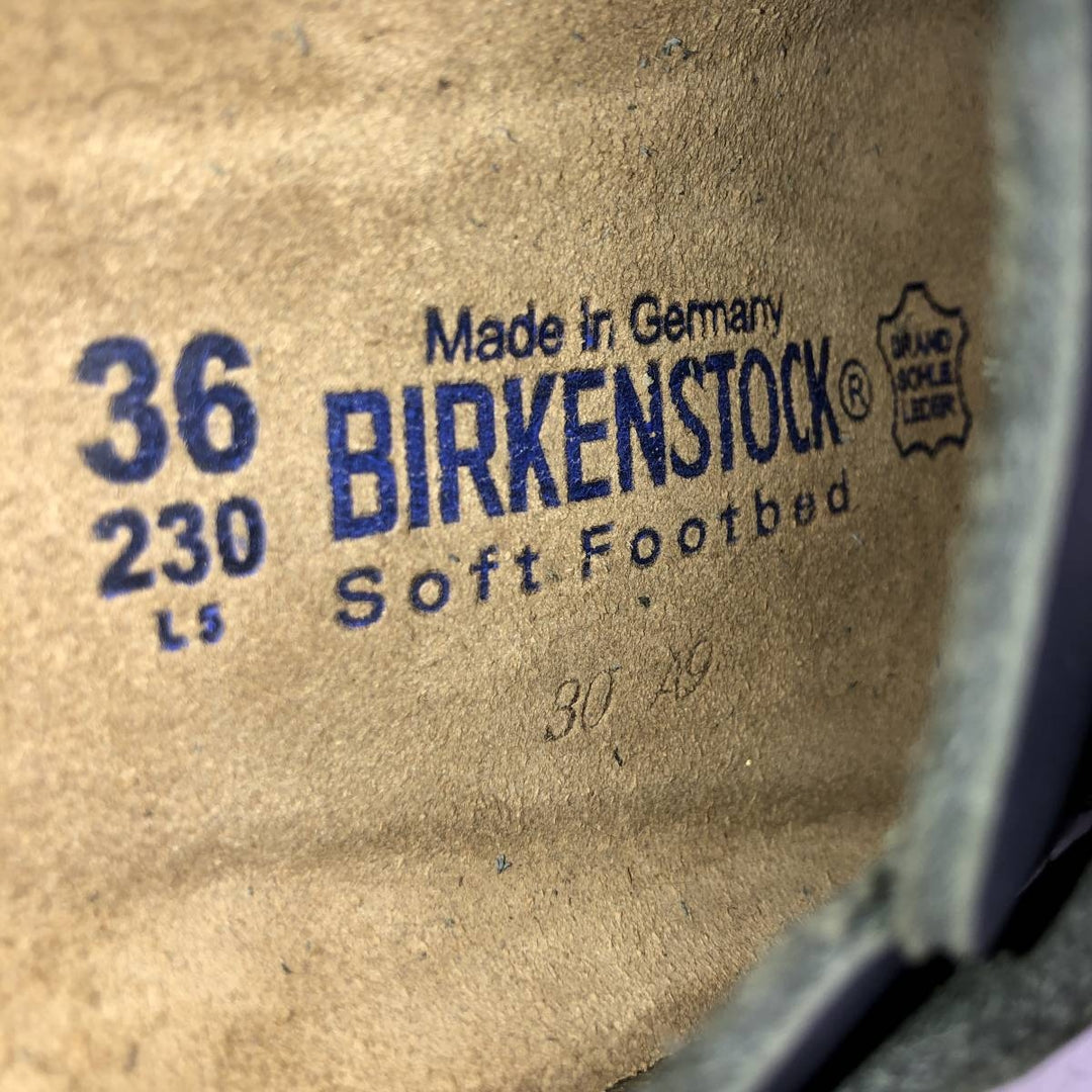 Birkenstock Boston clog sandals, made in Germany, size 36 Women's 23.0cm unclear Navy blue Vintage Second Hand