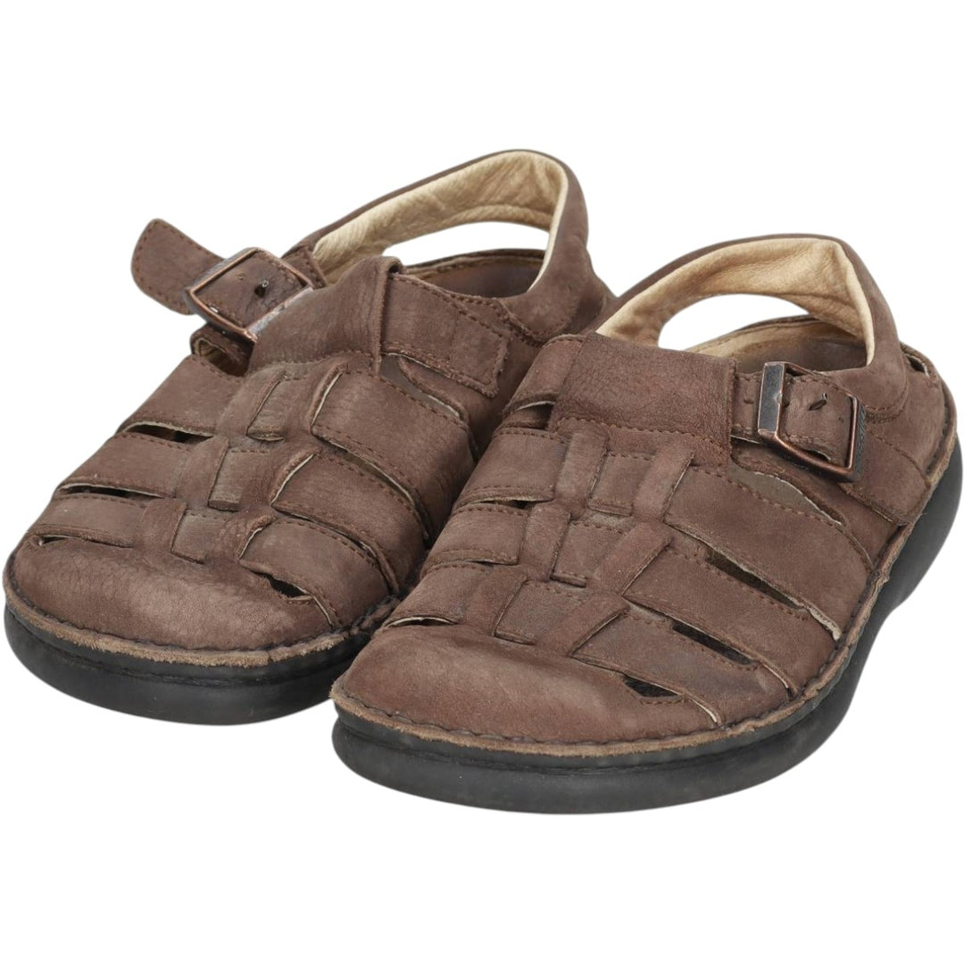 Birkenstock Footprints Leather Sandals Gurkha Sandals Women's 23.5cm genuine leather brown type Vintage Second Hand