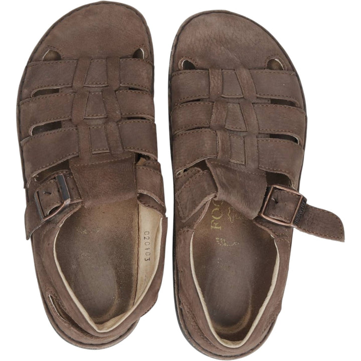 Birkenstock Footprints Leather Sandals Gurkha Sandals Women's 23.5cm genuine leather brown type Vintage Second Hand