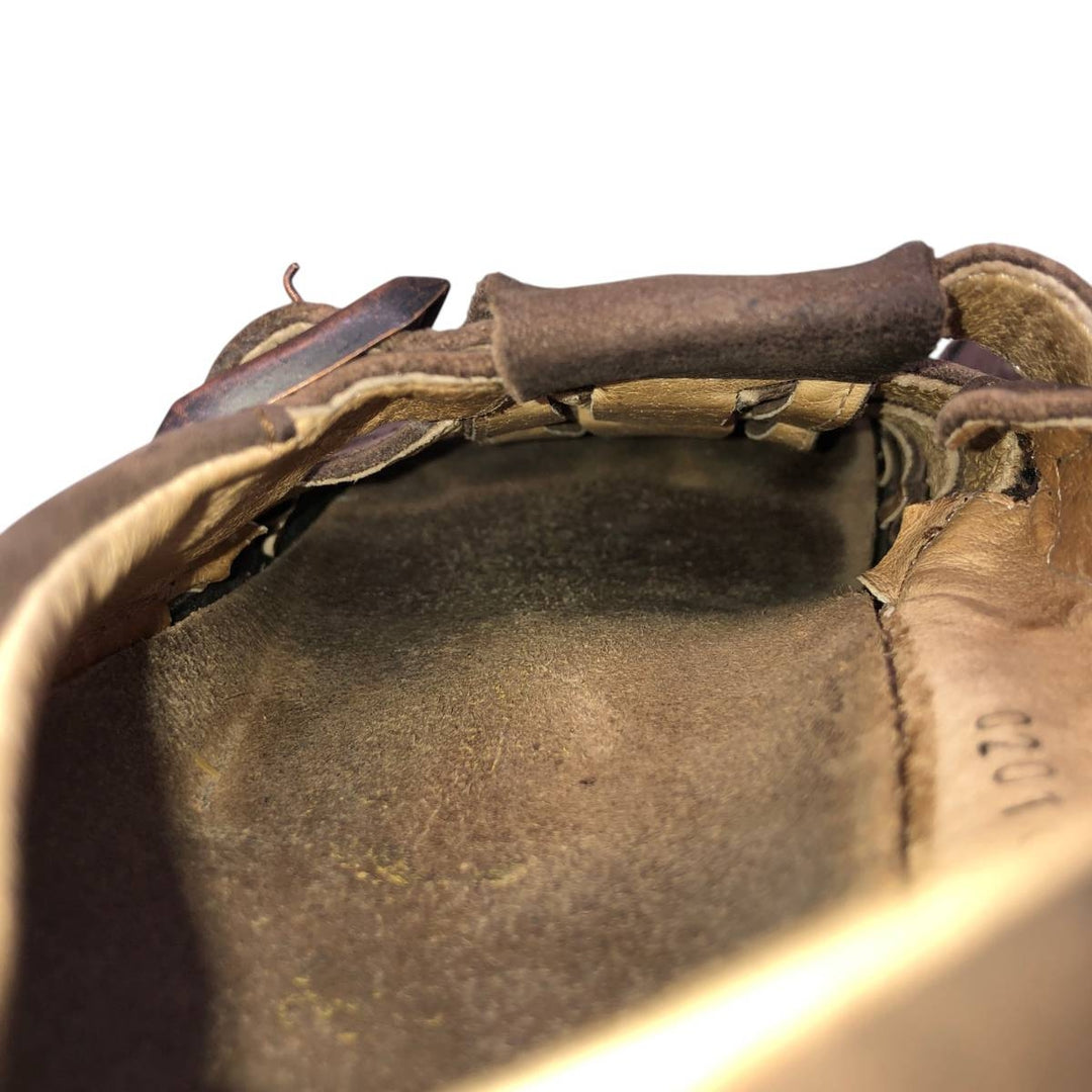 Birkenstock Footprints Leather Sandals Gurkha Sandals Women's 23.5cm genuine leather brown type Vintage Second Hand