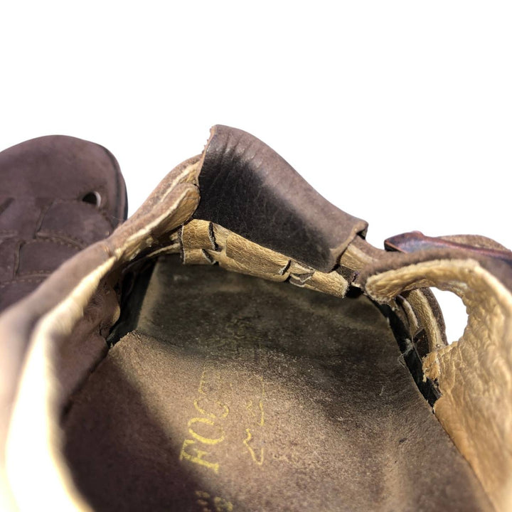 Birkenstock Footprints Leather Sandals Gurkha Sandals Women's 23.5cm genuine leather brown type Vintage Second Hand