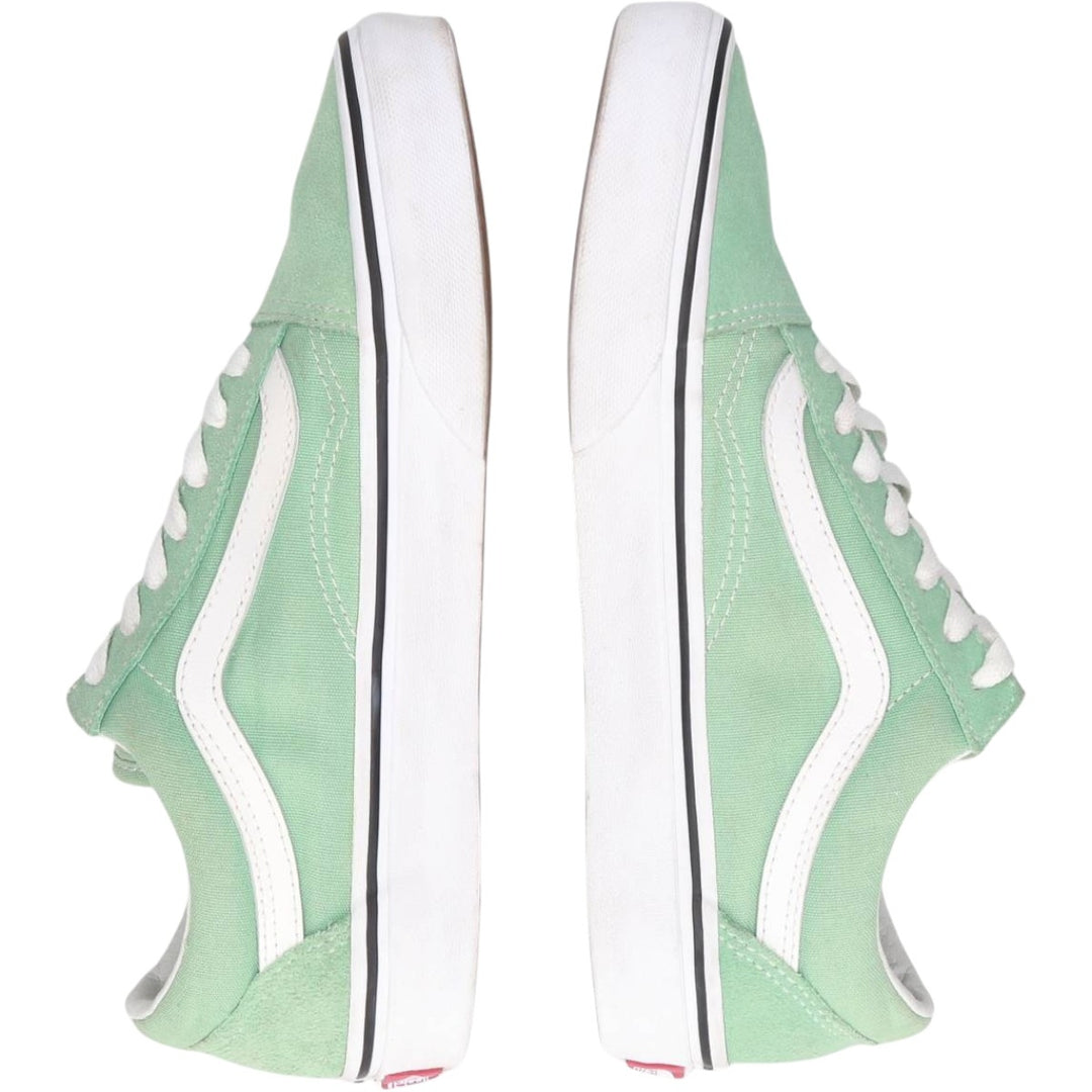 VANS OLD SKOOL 7.0 SNEAKER Women's 23.5cm Genuine Leather Suede Mint green Vintage Second Hand