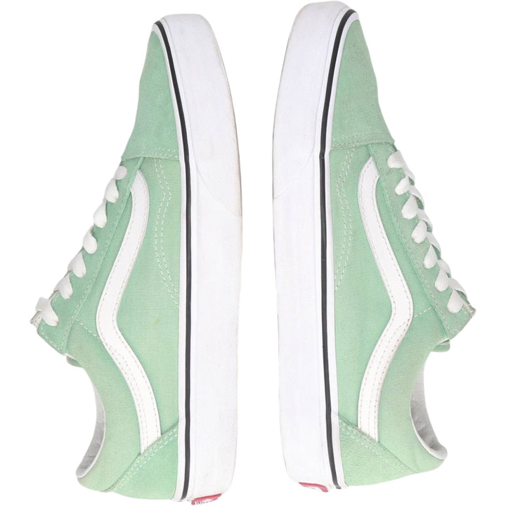 VANS OLD SKOOL 7.0 SNEAKER Women's 23.5cm Genuine Leather Suede Mint green Vintage Second Hand
