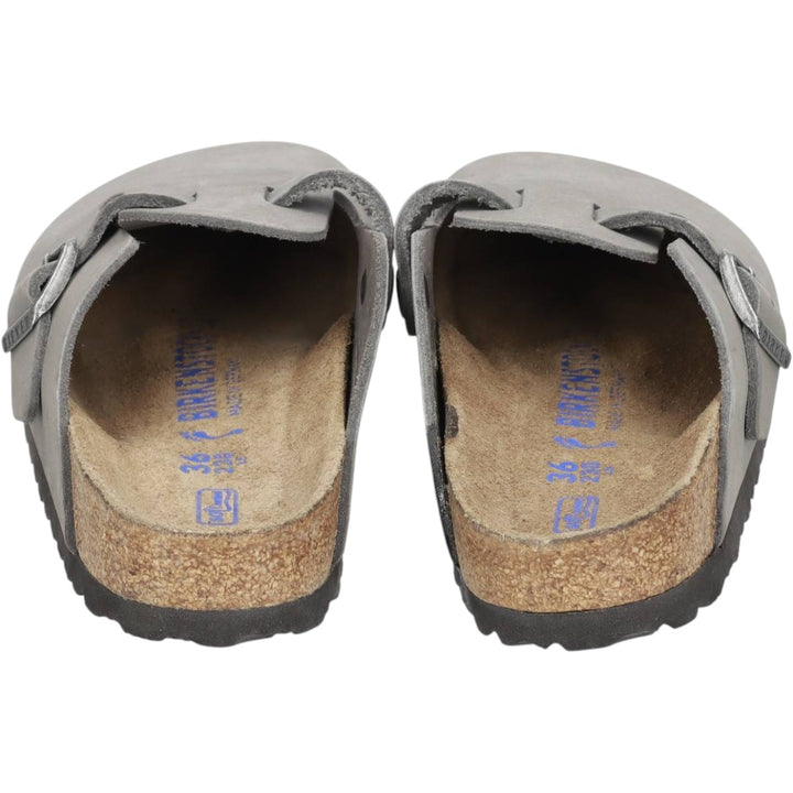 Birkenstock Boston clog sandals, made in Germany, size 36 Women's 23.0cm unclear gray type Vintage Second Hand