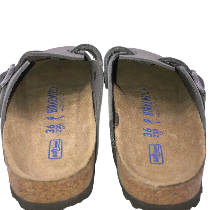 Birkenstock Boston clog sandals, made in Germany, size 36 Women's 23.0cm unclear gray type Vintage Second Hand