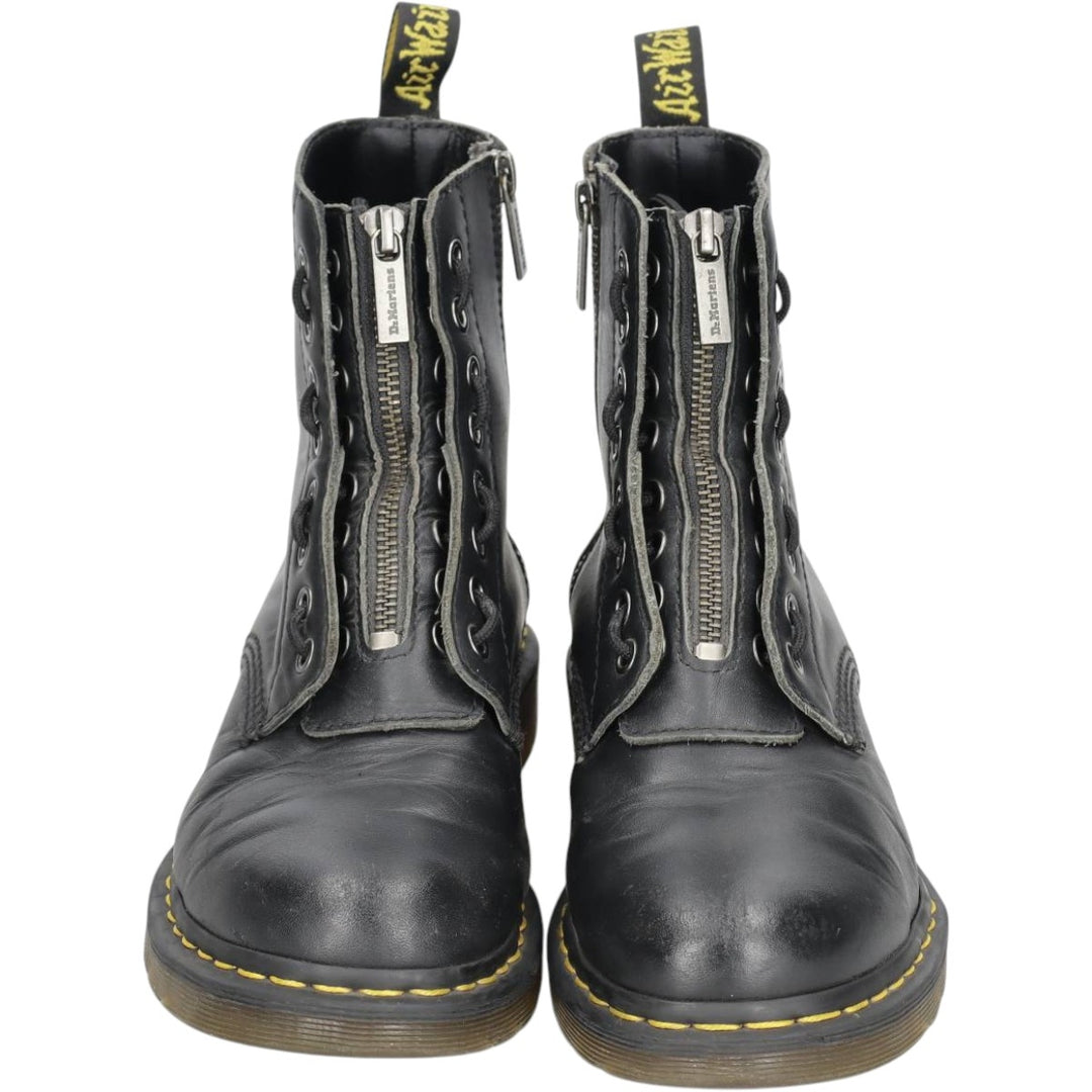 Dr. Martens 1460 Pascal Front Zip Side Zip 8-Hole Boots Size 6 Women's 25.0cm unclear black type Vintage Second Hand
