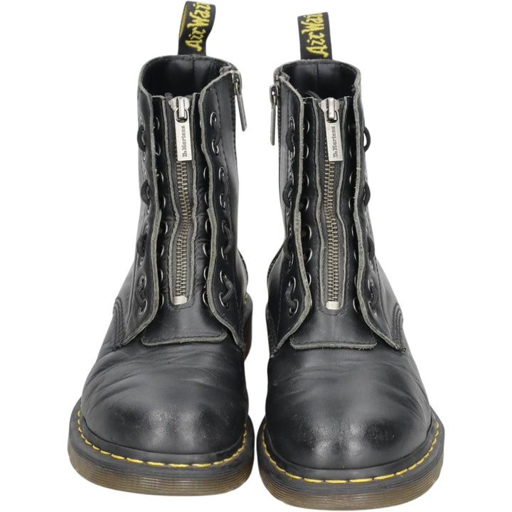 Dr. Martens 1460 Pascal Front Zip Side Zip 8-Hole Boots Size 6 Women's 25.0cm unclear black type Vintage Second Hand