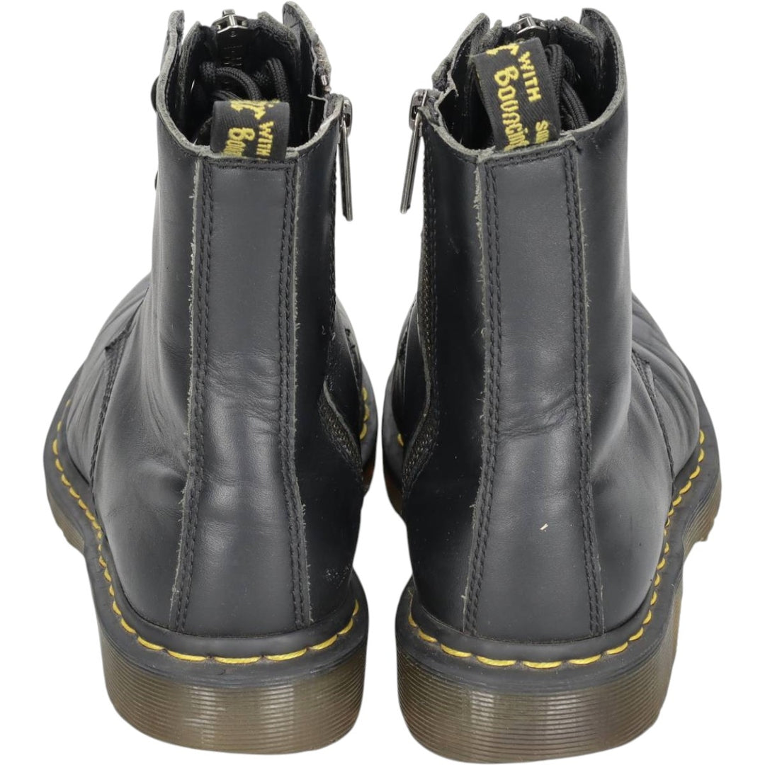 Dr. Martens 1460 Pascal Front Zip Side Zip 8-Hole Boots Size 6 Women's 25.0cm unclear black type Vintage Second Hand