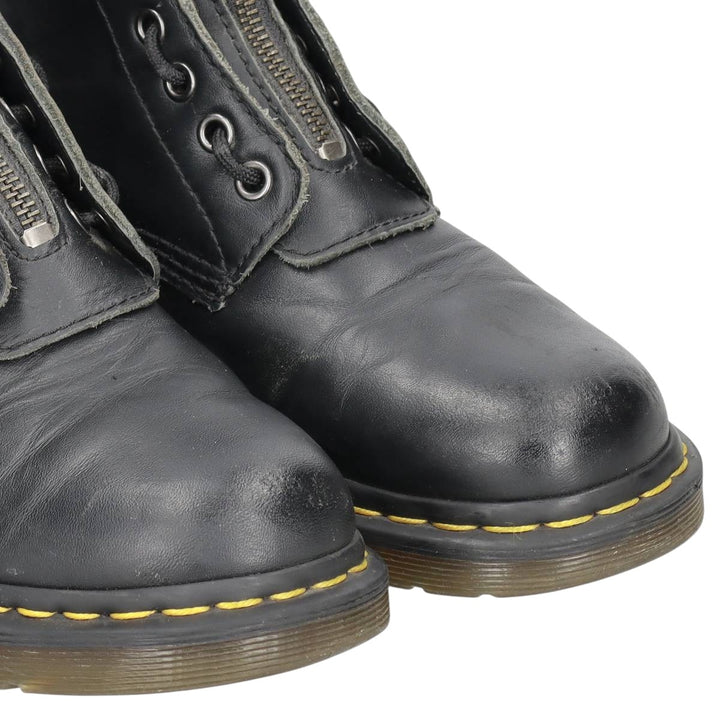 Dr. Martens 1460 Pascal Front Zip Side Zip 8-Hole Boots Size 6 Women's 25.0cm unclear black type Vintage Second Hand
