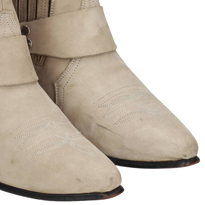 POTROS Short Western Boots Ring Boots Women's 23.0cm unclear Beige type Vintage Second Hand