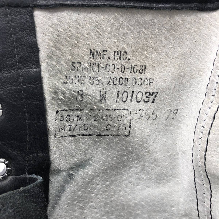 2000s US Military Steel Toe Military Boots, Size 8W Men's 26.0cm unclear black type Vintage Second Hand